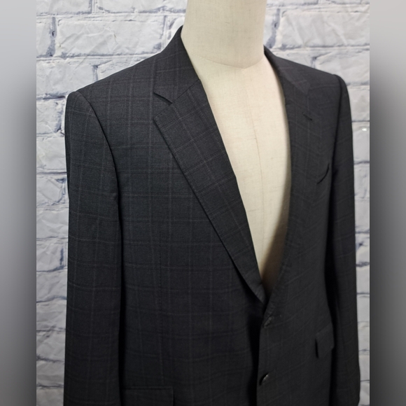 Armani Collezioni Blazer Sport Coat Gray Check Harry Rosen Italy S Drop 42R - Picture 8 of 15